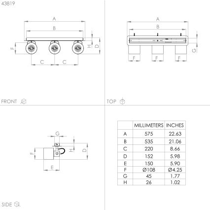 Eglo - Σποτ φωτιστικό 3xE27/40W/230V