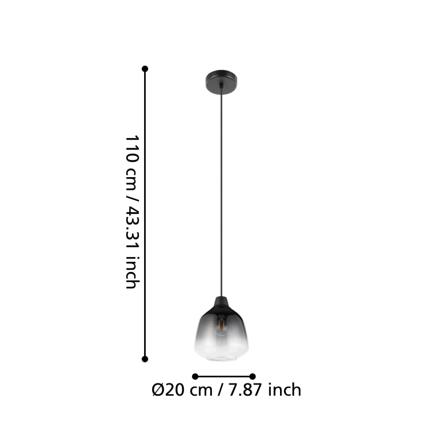 Eglo - Κρεμαστό φωτιστικό οροφής 1xE27/40W/230V