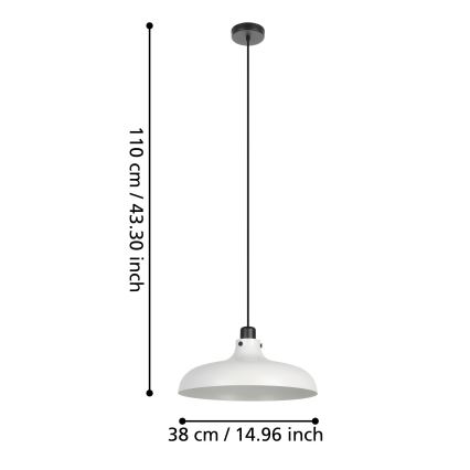 Eglo - Κρεμαστό φωτιστικό οροφής 1xE27/40W/230V