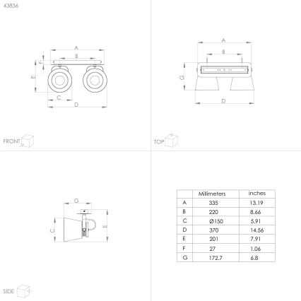 Eglo - Φωτιστικό σποτ 2xE27/40W/230V