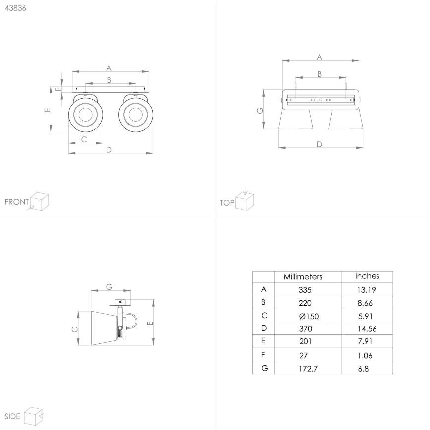 Eglo - Φωτιστικό σποτ 2xE27/40W/230V