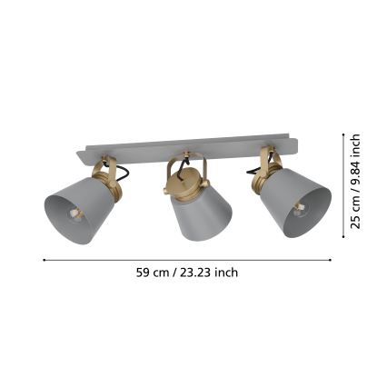 Eglo - Φωτιστικό σποτ 3xE27/40W/230V