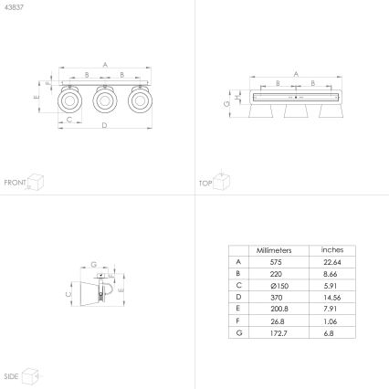 Eglo - Φωτιστικό σποτ 3xE27/40W/230V