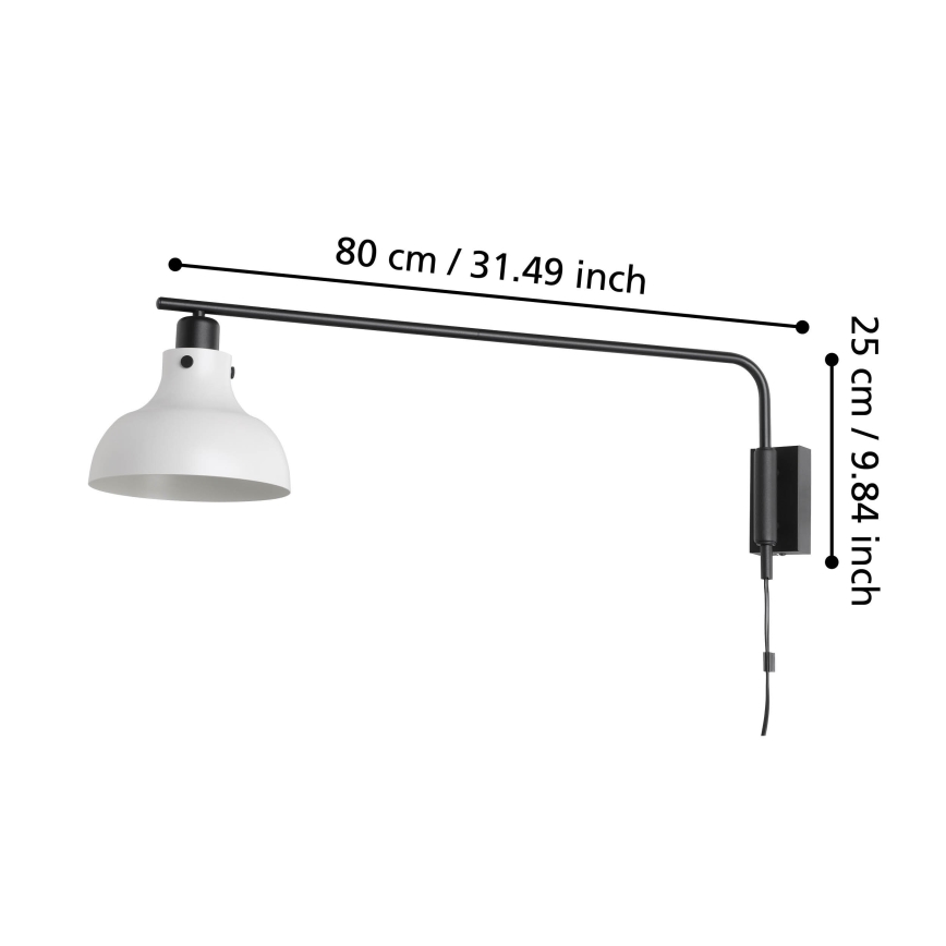 Eglo - Φωτιστικό τοίχου 1xE27/40W/230V