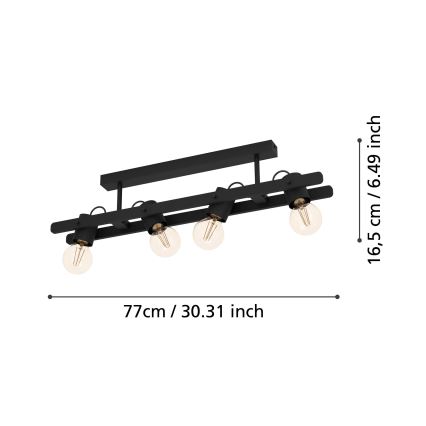 Eglo - Φωτιστικό σποτ 4xE27/15W/230V