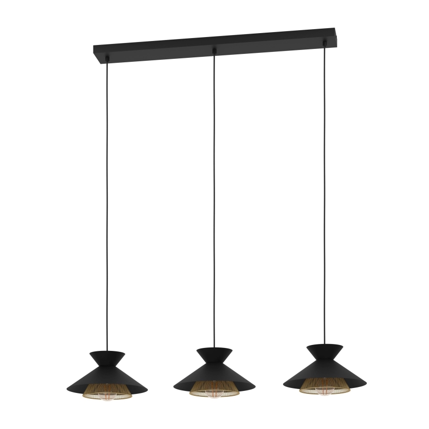 Eglo - Πολύφωτο με συρματόσχοινο 3xE27/40W/230V