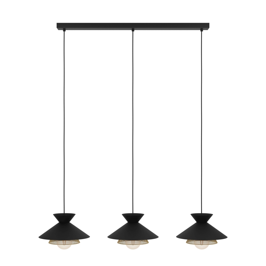 Eglo - Πολύφωτο με συρματόσχοινο 3xE27/40W/230V