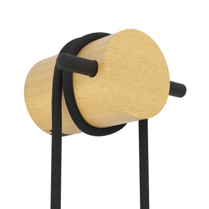 Eglo - Απλίκα τοίχου 1xE27/13W/230V μαύρο/μπεζ