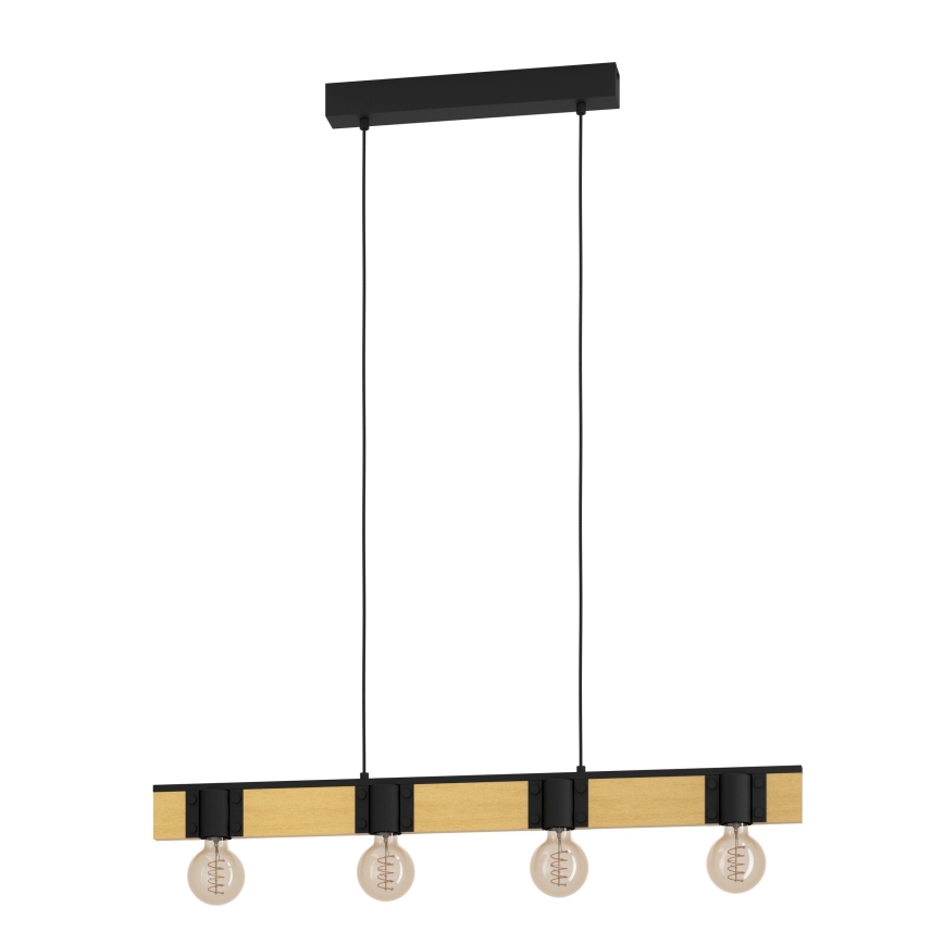 Eglo - Πολύφωτο με συρματόσχοινο 4xE27/40W/230V