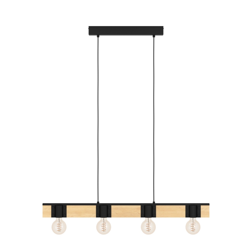 Eglo - Πολύφωτο με συρματόσχοινο 4xE27/40W/230V