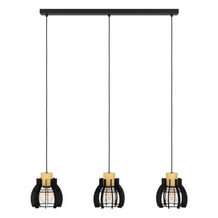 Eglo - Πολύφωτο με συρματόσχοινο 3xE27/40W/230V