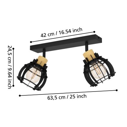 Eglo - Φωτιστικό σποτ 2xE27/40W/230V