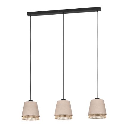 Eglo - Πολύφωτο με συρματόσχοινο 3xE27/40W/230V