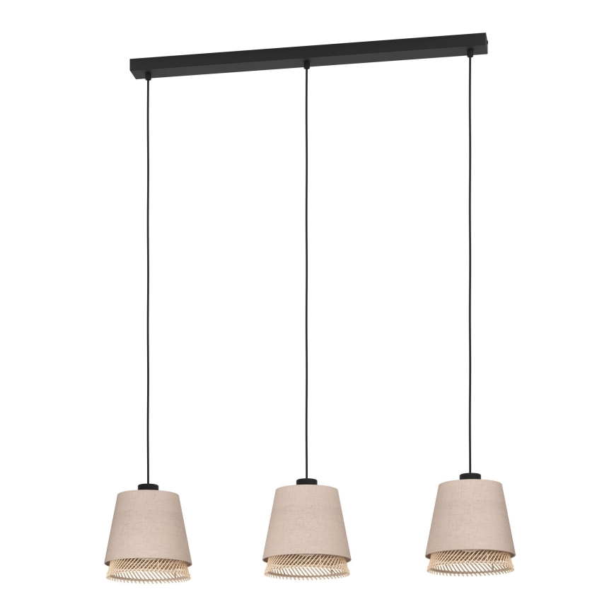 Eglo - Πολύφωτο με συρματόσχοινο 3xE27/40W/230V