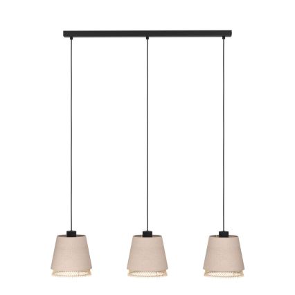 Eglo - Πολύφωτο με συρματόσχοινο 3xE27/40W/230V