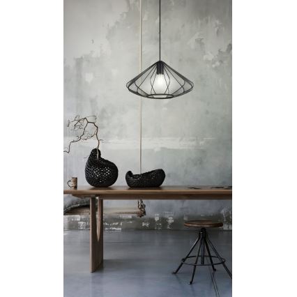 Eglo - Κρεμαστό φωτιστικό οροφής 1xE27/40W/230V διάμετρος 42,5 cm μαύρο