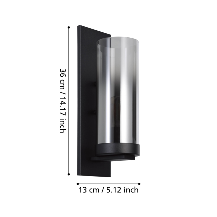Eglo - Φωτιστικό τοίχου 1xE27/40W/230V μαύρο