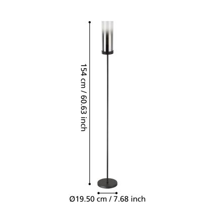 Eglo - Επιδαπέδιο φωτιστικό 1xE27/40W/230V μαύρο