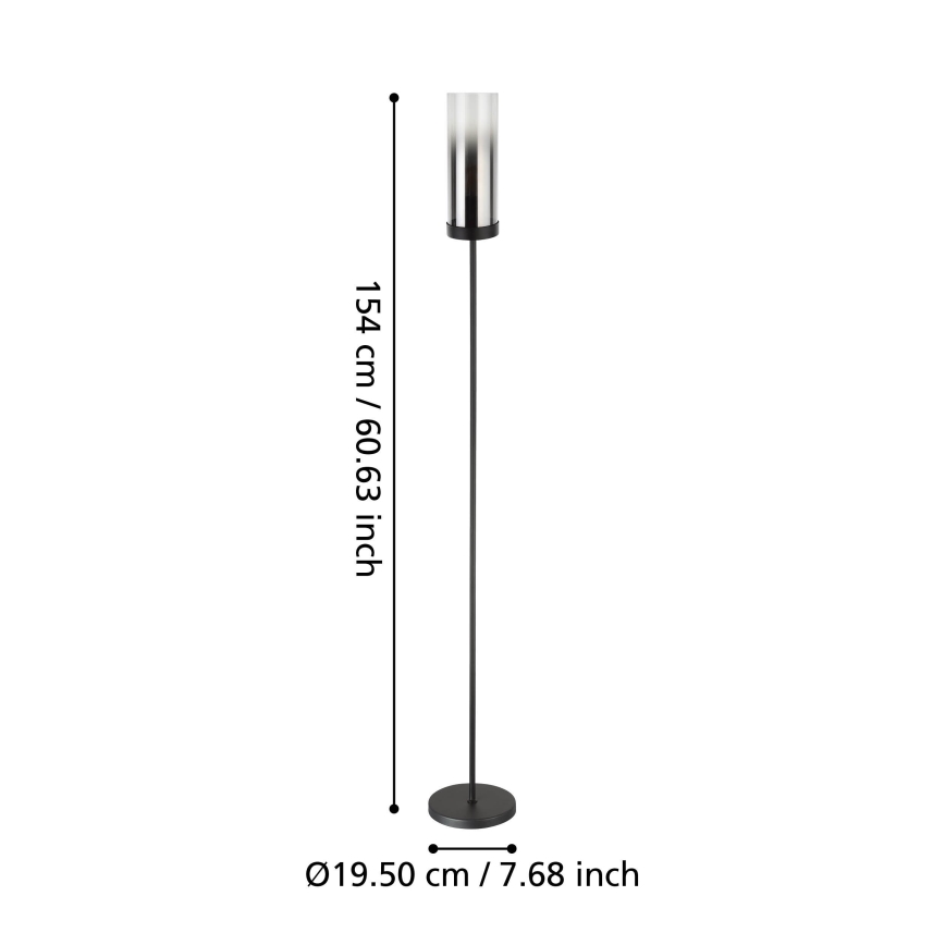 Eglo - Επιδαπέδιο φωτιστικό 1xE27/40W/230V μαύρο