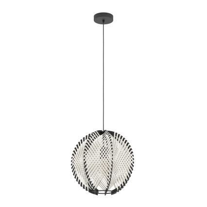 Eglo - Κρεμαστό φωτιστικό οροφής 1xE27/40W/230V διάμετρος 40 cm λευκό/μαύρο