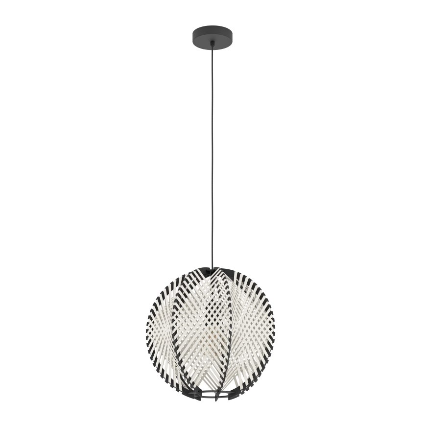 Eglo - Κρεμαστό φωτιστικό οροφής 1xE27/40W/230V διάμετρος 40 cm λευκό/μαύρο