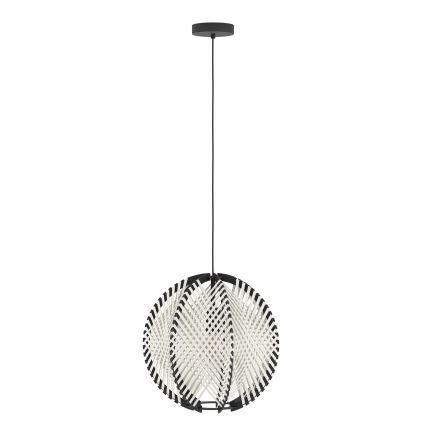 Eglo - Κρεμαστό φωτιστικό οροφής 1xE27/40W/230V διάμετρος 40 cm λευκό/μαύρο