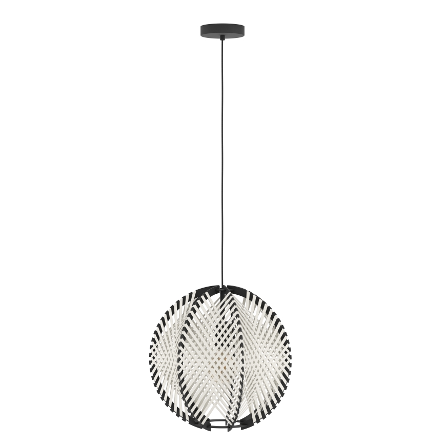 Eglo - Κρεμαστό φωτιστικό οροφής 1xE27/40W/230V διάμετρος 40 cm λευκό/μαύρο