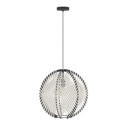 Eglo - Κρεμαστό φωτιστικό οροφής 1xE27/40W/230V διάμετρος 48 cm λευκό/μαύρο