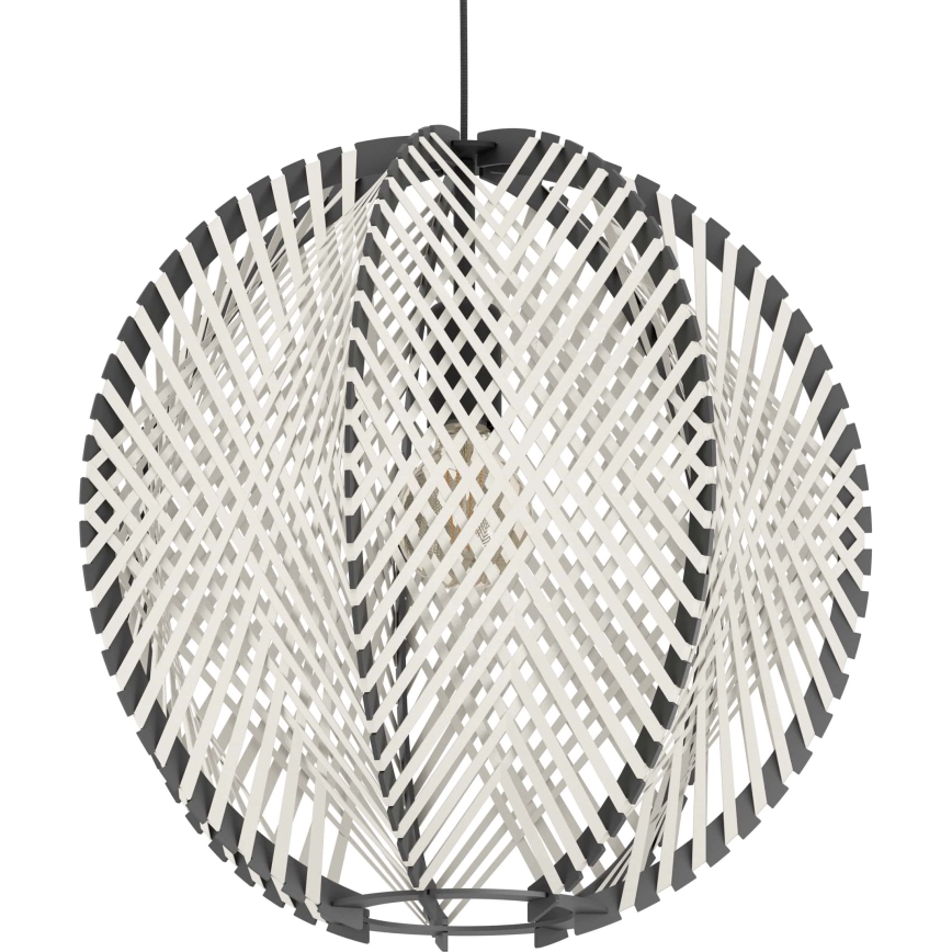 Eglo - Κρεμαστό φωτιστικό οροφής 1xE27/40W/230V διάμετρος 48 cm λευκό/μαύρο