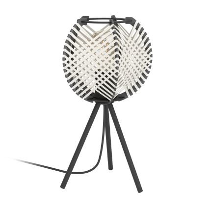 Eglo - Eπιτραπέζιο φωτιστικό 1xE27/40W/230V λευκό/μαύρο