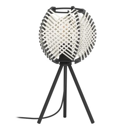 Eglo - Eπιτραπέζιο φωτιστικό 1xE27/40W/230V λευκό/μαύρο