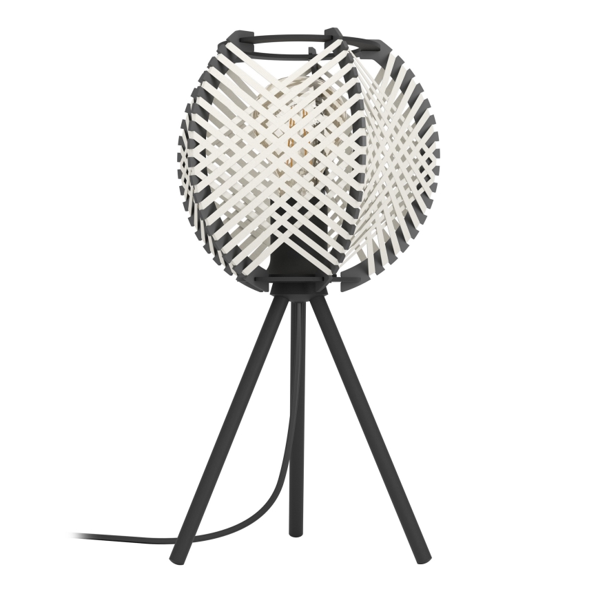 Eglo - Eπιτραπέζιο φωτιστικό 1xE27/40W/230V λευκό/μαύρο
