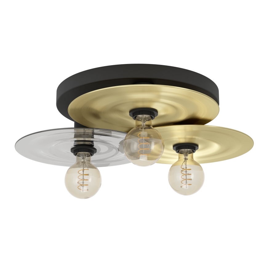 Eglo - Φωτιστικό οροφής 3xE27/40W/230V χρυσό/μαύρο