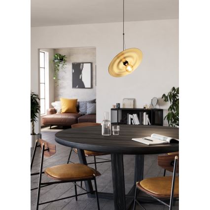 Eglo - Κρεμαστό φωτιστικό οροφής 1xE27/40W/230V χρυσό