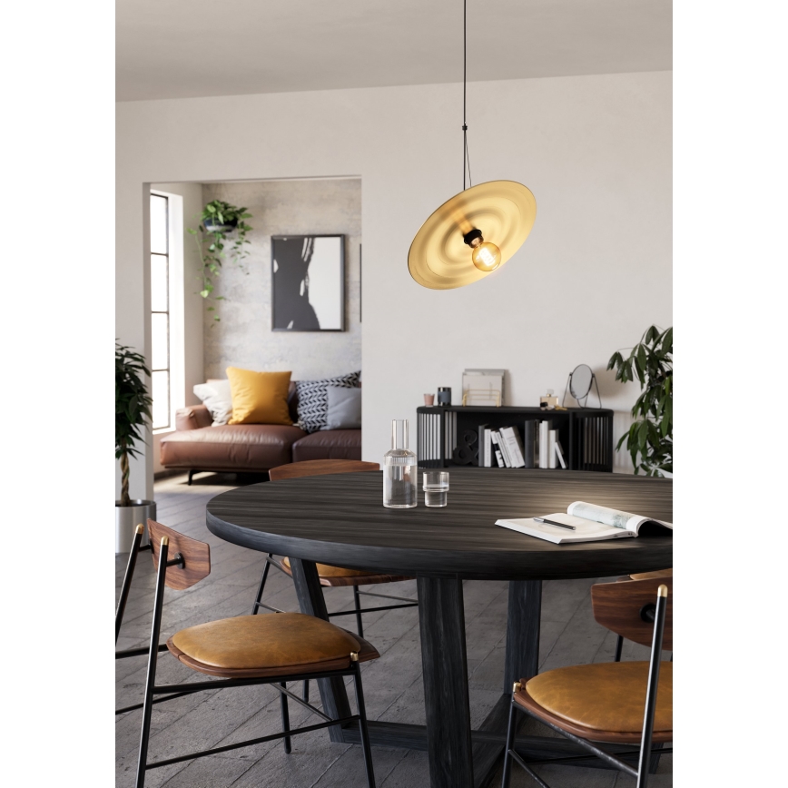 Eglo - Κρεμαστό φωτιστικό οροφής 1xE27/40W/230V χρυσό