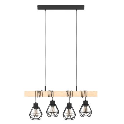 Eglo - Κρεμαστό φωτιστικό οροφής TOWNSHEND 4xE27/60W/230V