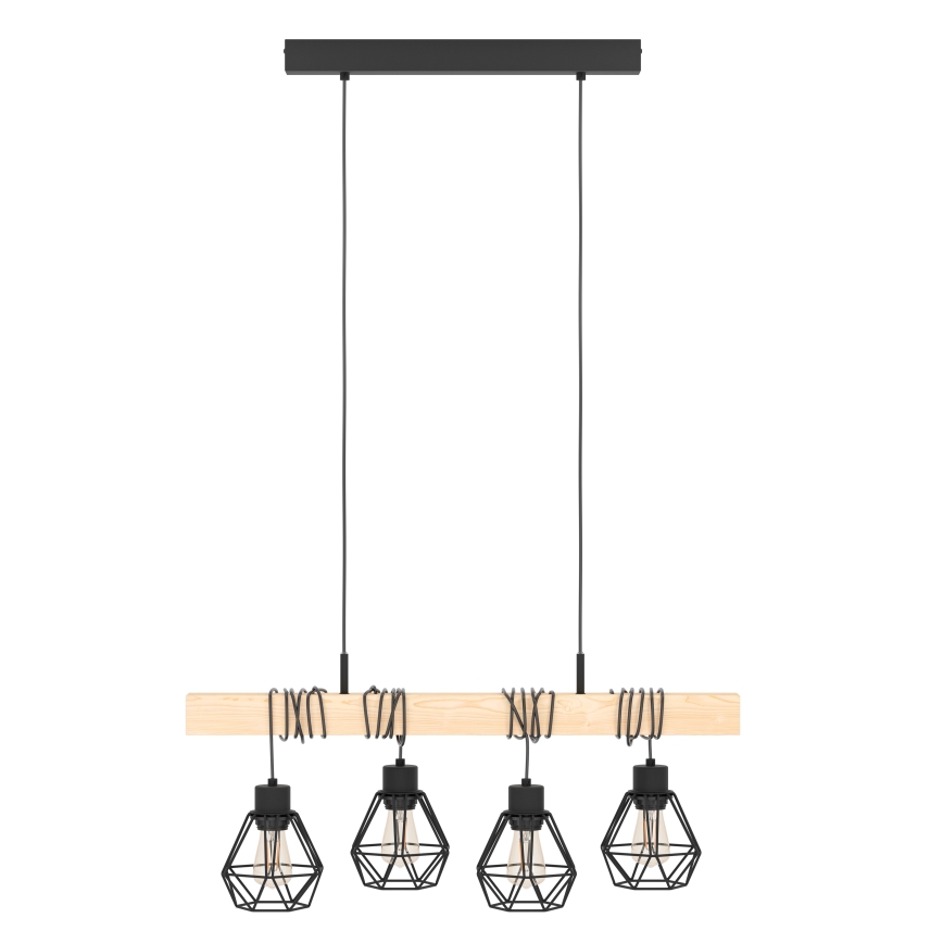 Eglo - Κρεμαστό φωτιστικό οροφής TOWNSHEND 4xE27/60W/230V
