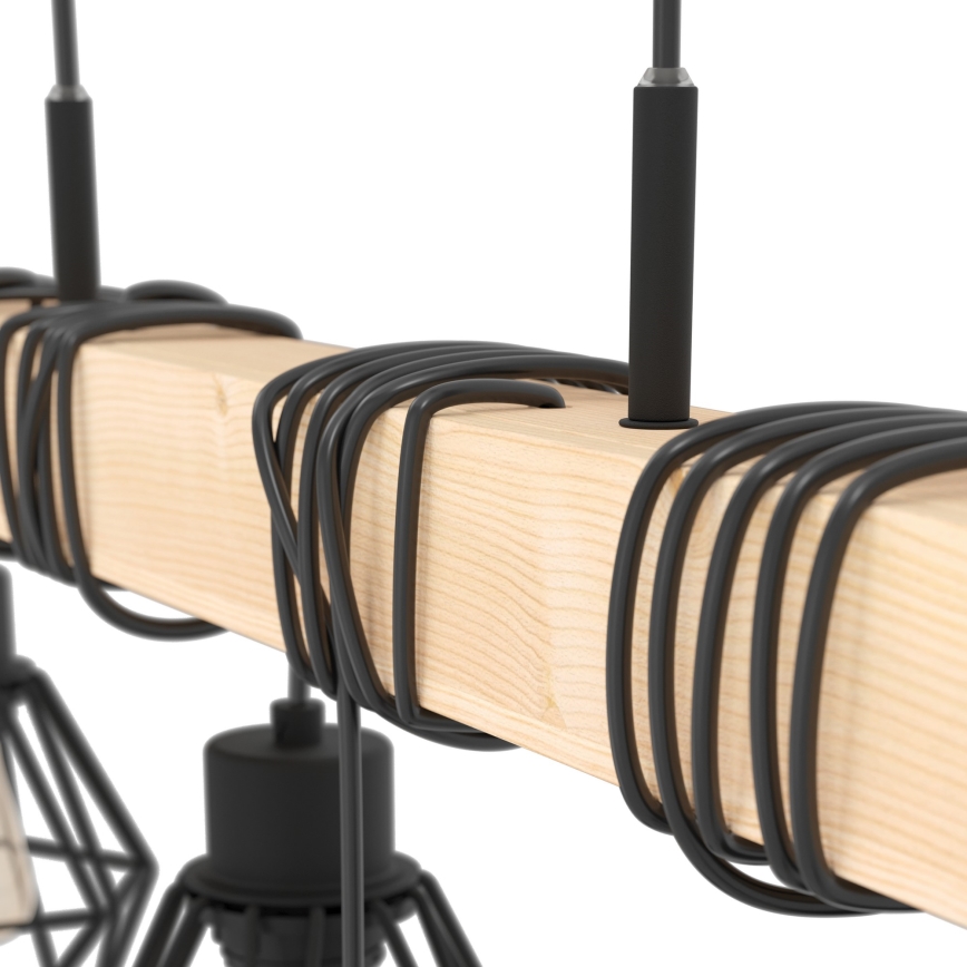 Eglo -Κρεμαστό φωτιστικό οροφής TOWNSHEND 6xE27/60W/230V - FSC πιστοποιημένο