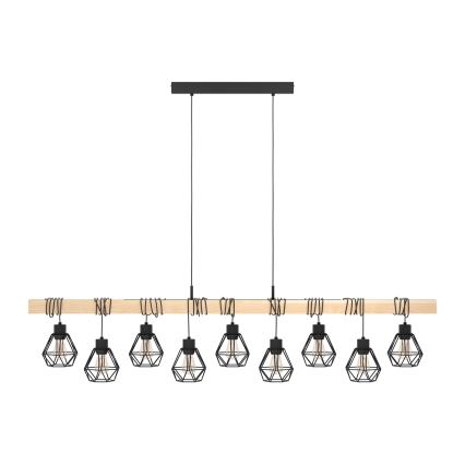 Eglo -Κρεμαστό φωτιστικό οροφής TOWNSHEND 9xE27/60W/230V - FSC πιστοποιημένο