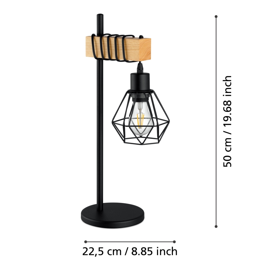 Eglo - Eπιτραπέζια λάμπα TOWNSHEND 1xE27/60W/230V - FSC πιστοποιημένο