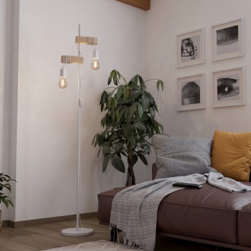 Eglo 44083 - Επιδαπέδιο φωτιστικό TOWNSHEND 2xE27/10W/230V λευκό