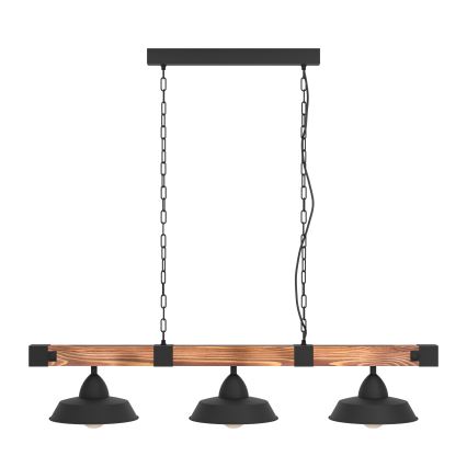 Eglo - Κρεμαστό φωτιστικό οροφής 3xE27/60W/230V - FSC πιστοποιημένο