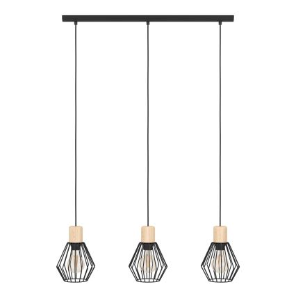 Eglo - Κρεμαστό φωτιστικό οροφής 3xE27/60W/230V - FSC πιστοποιημένο