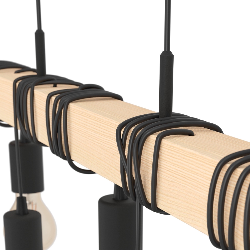 Eglo - Κρεμαστό φωτιστικό οροφής TOWNSHEND 9xE27/60W/230V - FSC πιστοποιημένο