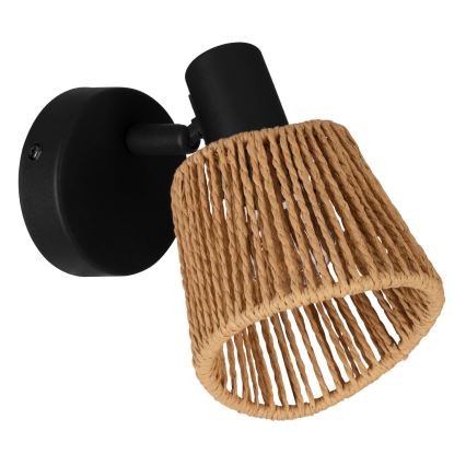 Eglo - Επιτοίχιο φωτιστικό σποτ 1xE14/10W/230V μαύρο/μπεζ