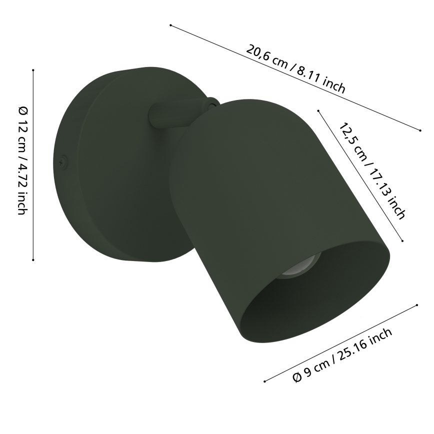 Eglo - Επιτοίχιο σποτ 1xE14/40W/230V πράσινο