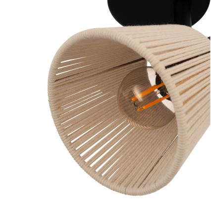 Eglo - Επιτοίχιο φωτιστικό σποτ 1xE14/40W/230V μπεζ/μαύρο