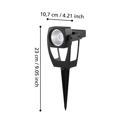 Eglo 48719 - Ηλιακός προβολέας LED SOLAR LED/0,1W/3,2V 1000 mAh IP44
