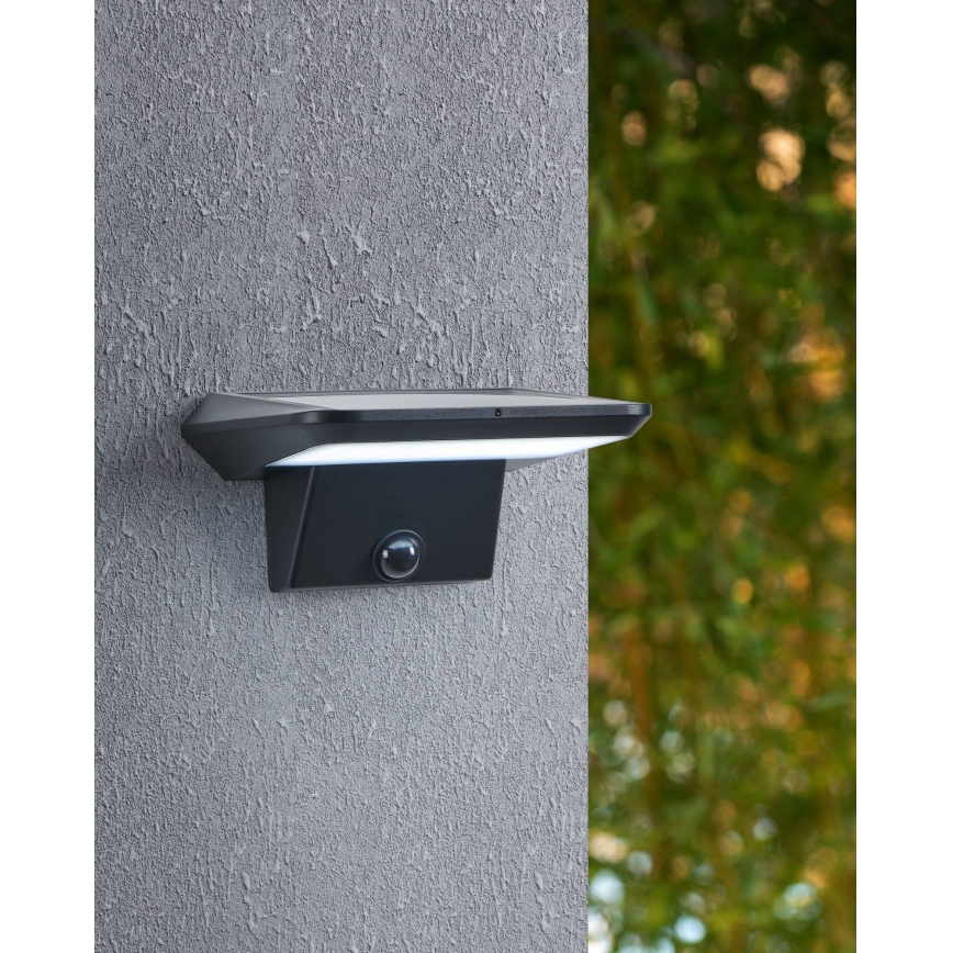 Eglo - LED ηλιακό φωτιστικό τοίχου με αισθητήρα LED/20W/3,7V 2000 mAh IP44