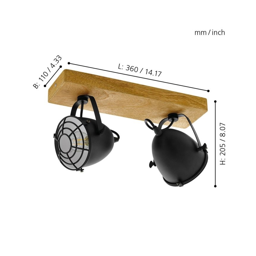 Eglo - Φωτιστικό σποτ 2xE14/40W/230V